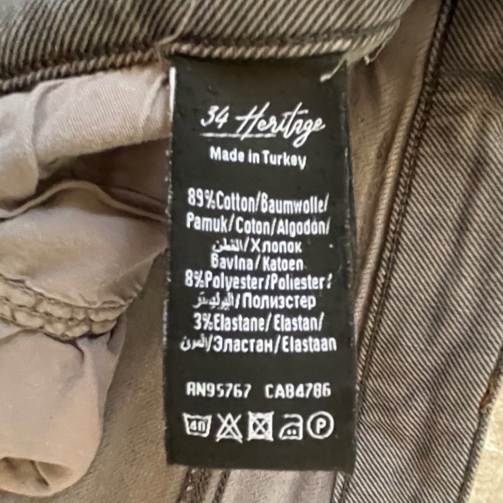 34‎ Heritage Charisma Comfort Rise Classic Straight Leg Pants Gray 36x36 - Picture 6 of 7